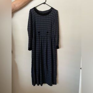 Vintage green and blue plaid dress